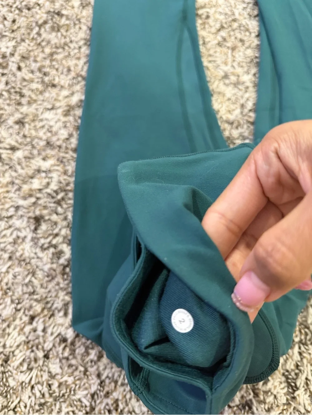 lululemon athletica women’s Deep Teal Green Performance Leggings
